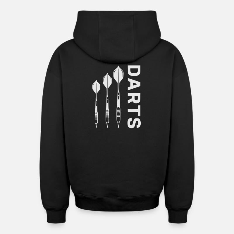 Silhouette des flèches fléchettes - Sweat à capuche unisexe zippé oversize épais SPREAD - noir