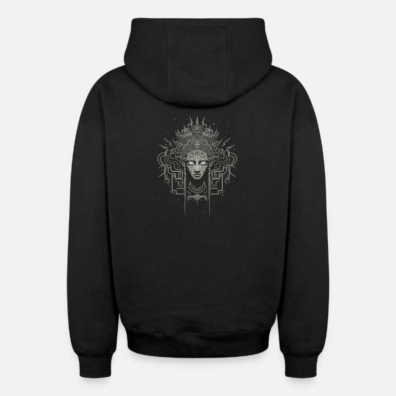 Tête hypnotique - Sweat à capuche unisexe zippé oversize épais SPREAD - noir