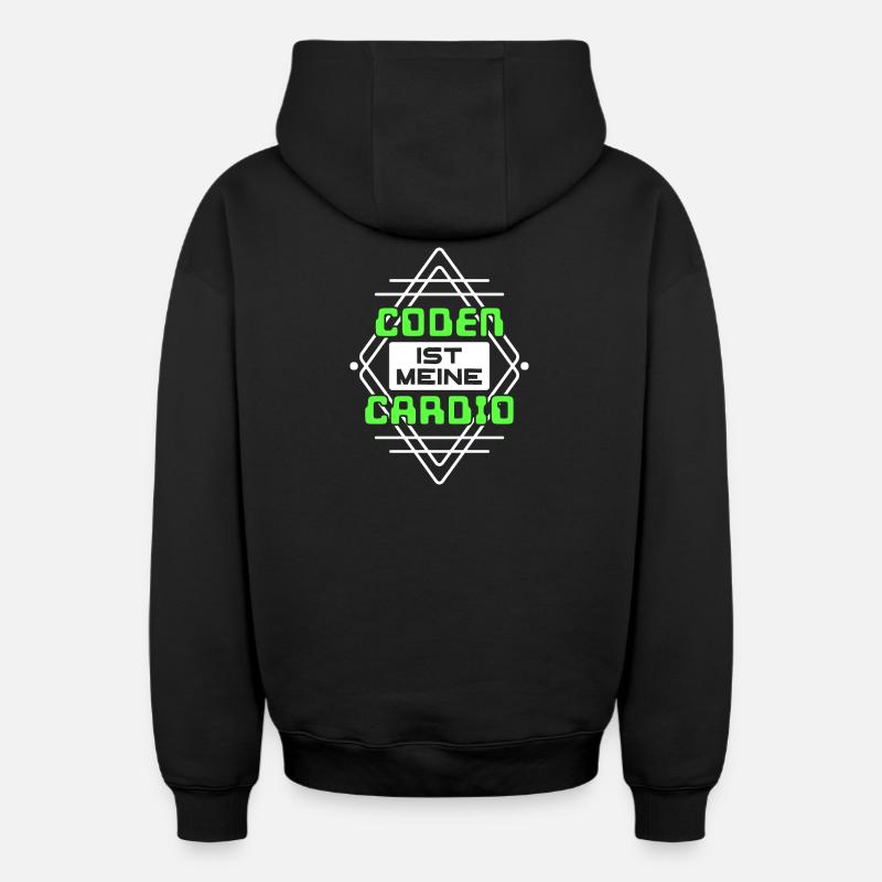 Coden Statement Developer Computerfreak Scripting - Oversized Heavyweight Unisex Zip Hoodie - black