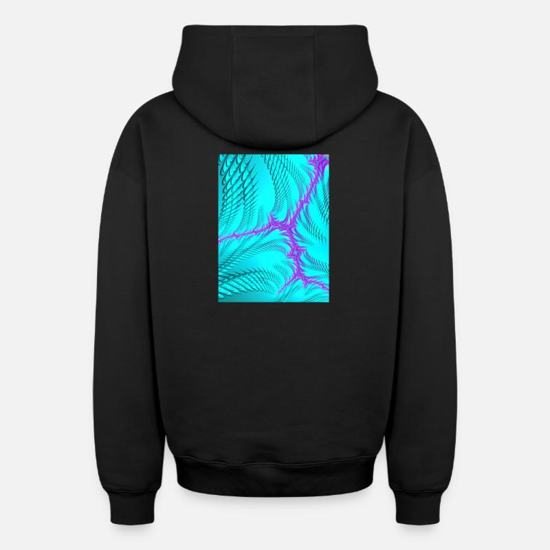 Éclair - Sweat à capuche unisexe zippé oversize épais SPREAD - noir