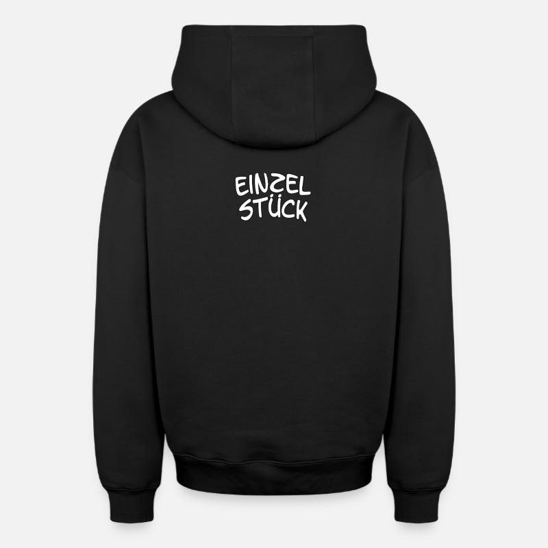 Exemplaire unique - Sweat à capuche unisexe zippé oversize épais SPREAD - noir