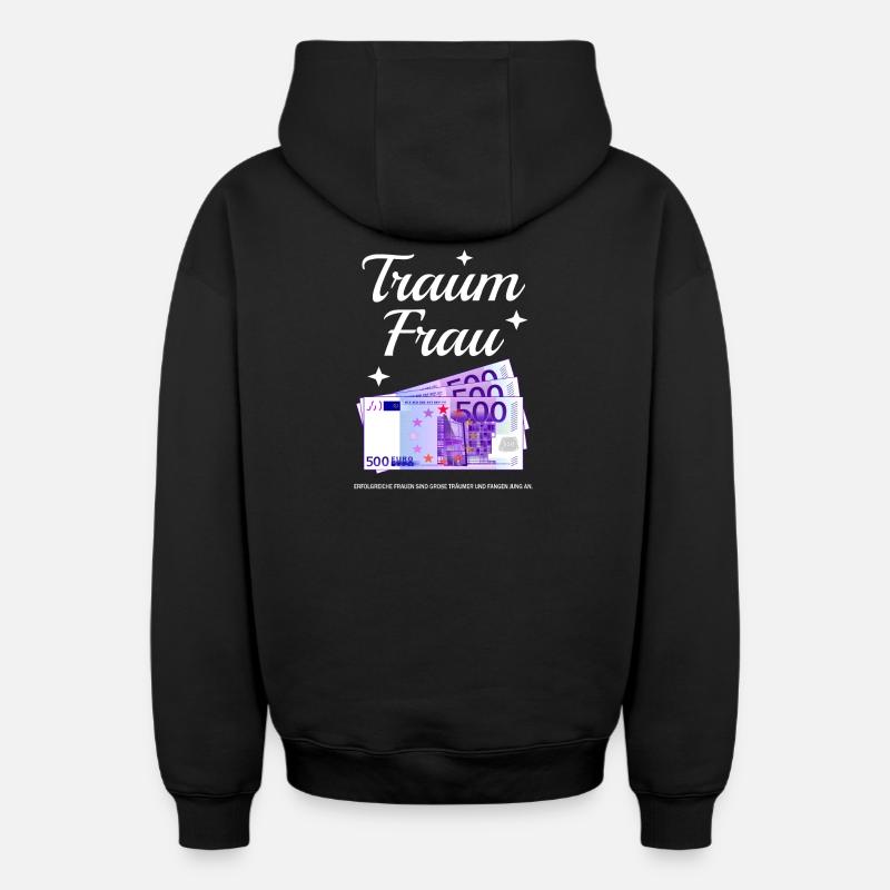 Femme de rêve - Sweat à capuche unisexe zippé oversize épais SPREAD - noir