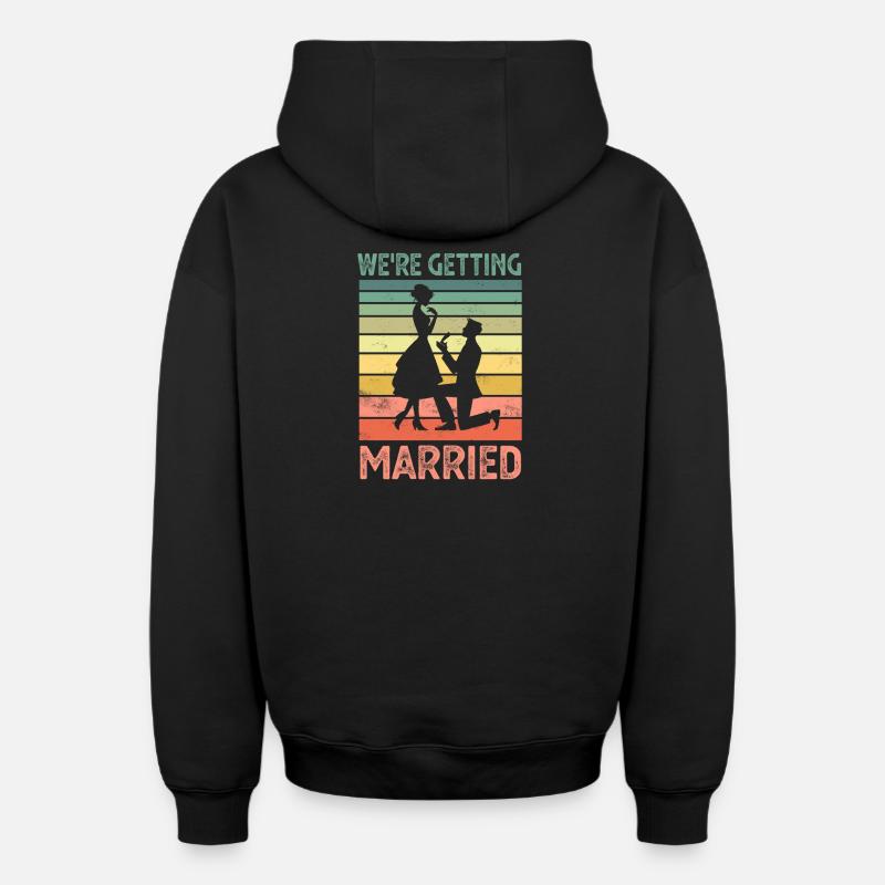 Mariage Mariage - Sweat à capuche unisexe zippé oversize épais SPREAD - noir