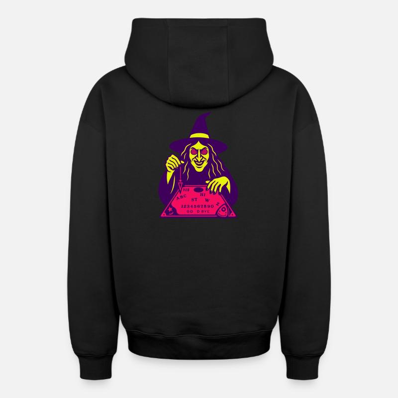 Sorcière hypnotique - Sweat à capuche unisexe zippé oversize épais SPREAD - noir