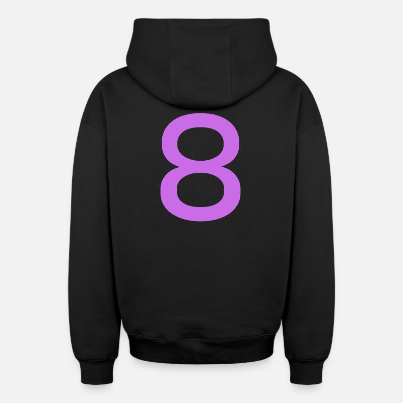 8 - Sweat à capuche unisexe zippé oversize épais SPREAD - noir