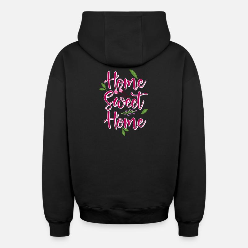 home - Sweat à capuche unisexe zippé oversize épais SPREAD - noir