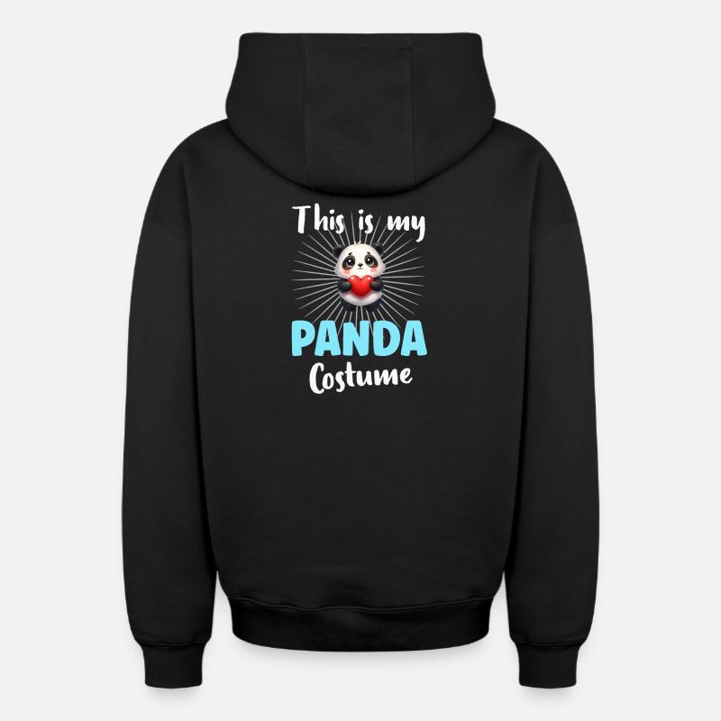 Panda Panda Ours - Sweat à capuche unisexe zippé oversize épais SPREAD - noir