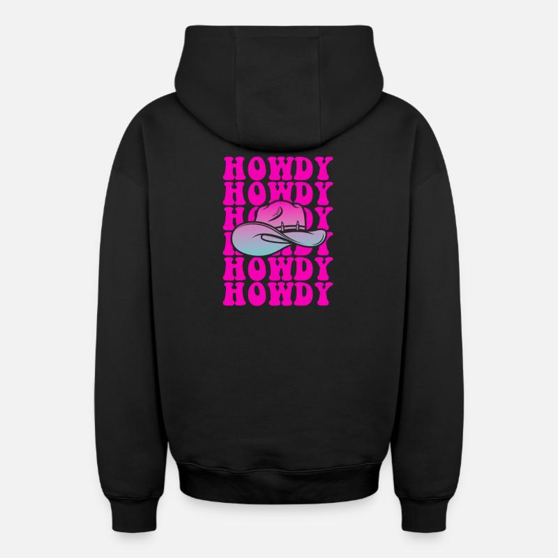 Salut Pop Hat Gradient - Sweat à capuche unisexe zippé oversize épais SPREAD - noir