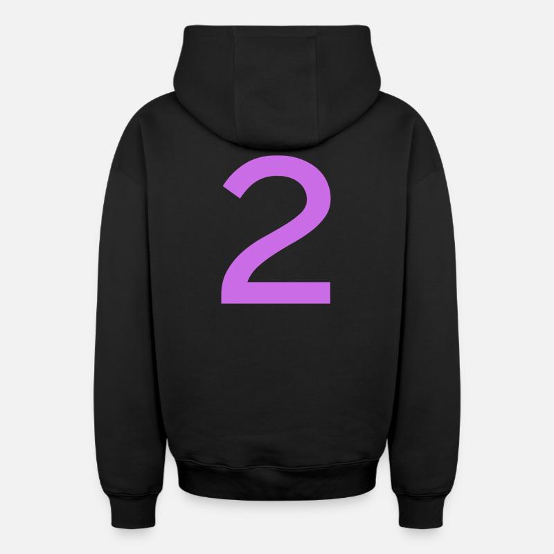 2 - Sweat à capuche unisexe zippé oversize épais SPREAD - noir