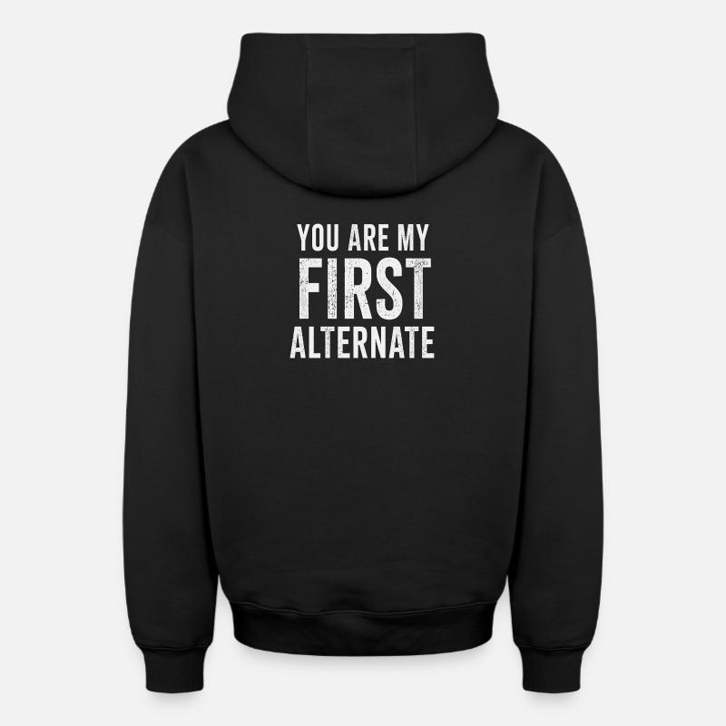 Tu es ma première remplaçante - Sweat à capuche unisexe zippé oversize épais SPREAD - noir