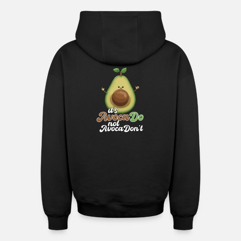 Avocat Drôle d’optimisme positif Cadeau - Sweat à capuche unisexe zippé oversize épais SPREAD - noir