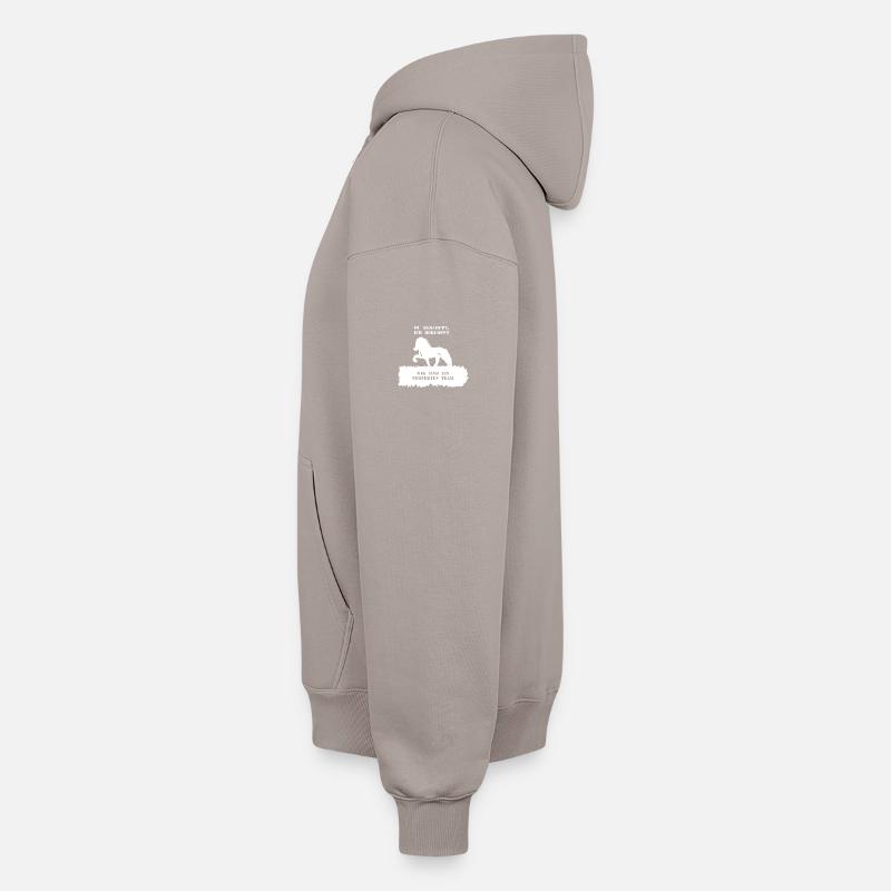 Spruch 11 mit Pferd 1 weiß Oversized Heavyweight Unisex Zip Hoodie