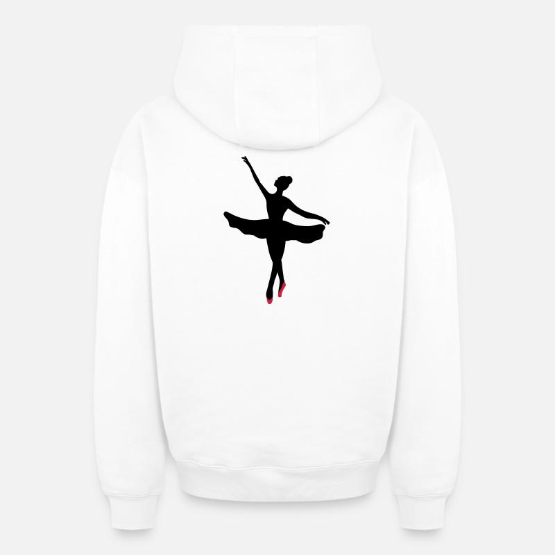 Ballet dancer - Oversized Heavyweight Unisex Zip Hoodie - white