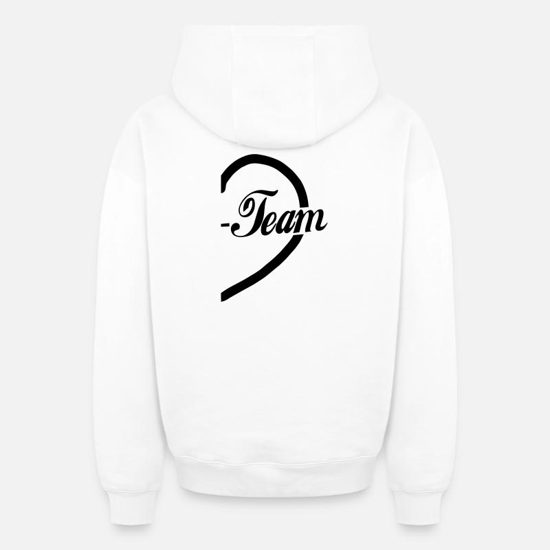 Cœur d’équipe - Sweat à capuche unisexe zippé oversize épais SPREAD - blanc
