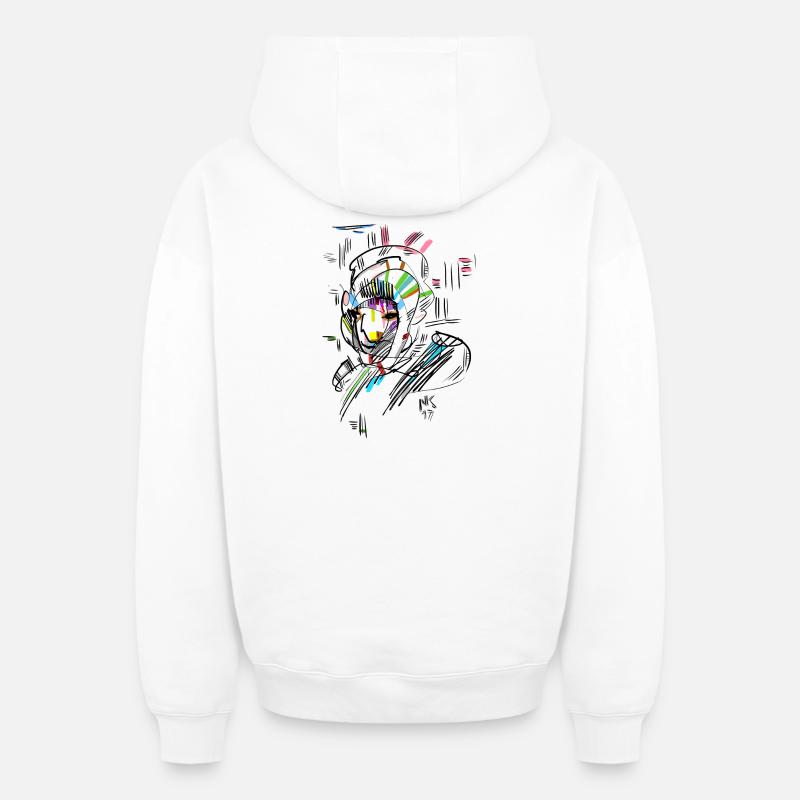 Indien - Sweat à capuche unisexe zippé oversize épais SPREAD - blanc