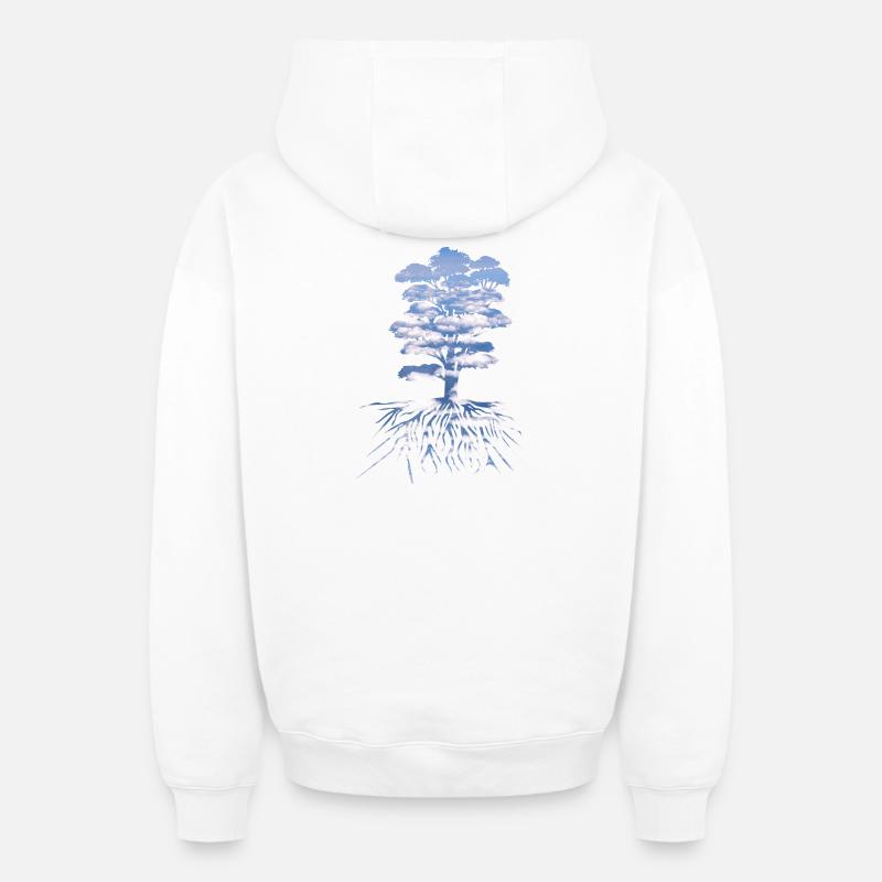 Der Baum - Oversized Heavyweight Unisex Zip Hoodie - Weiß