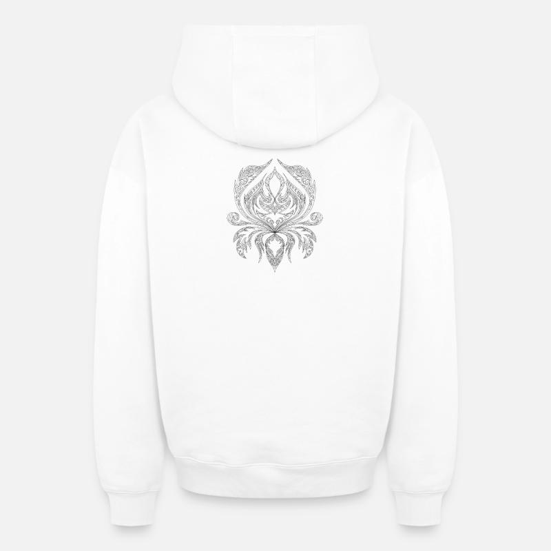 Ornement - Sweat à capuche unisexe zippé oversize épais SPREAD - blanc