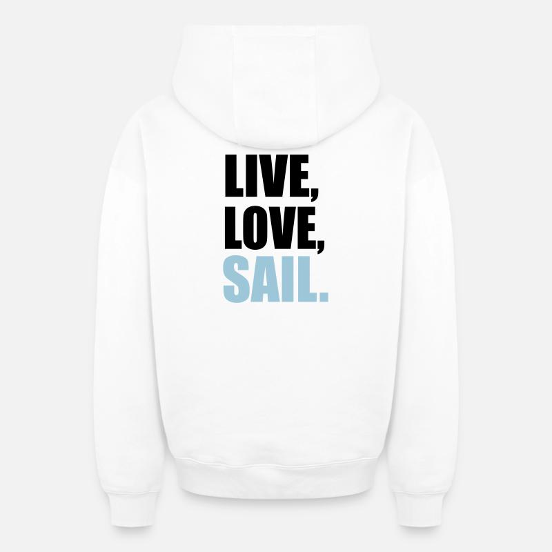 voile - Sweat à capuche unisexe zippé oversize épais SPREAD - blanc