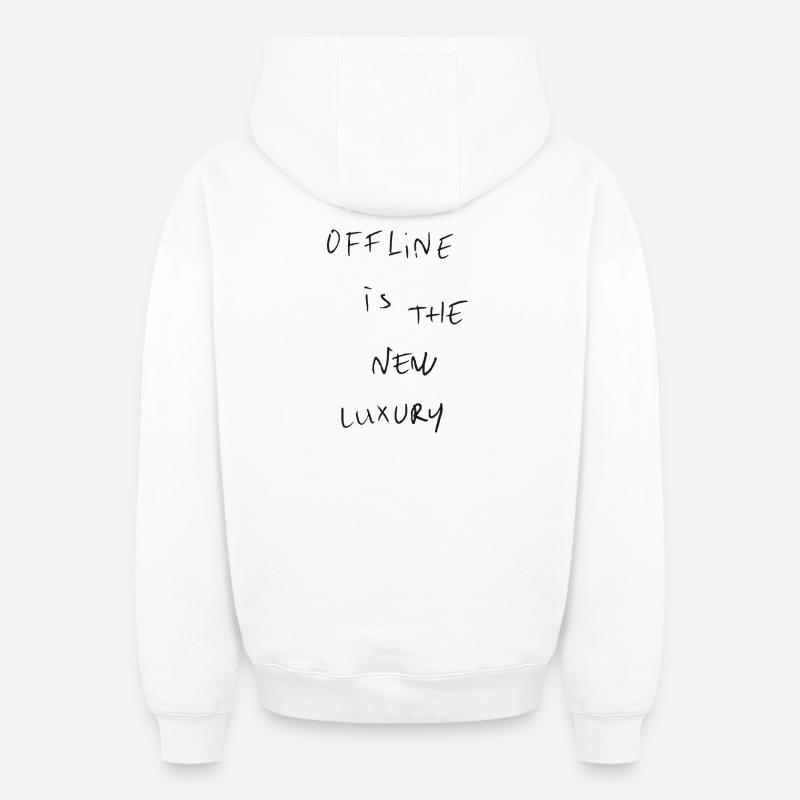 Hors-ligne - Sweat à capuche unisexe zippé oversize épais SPREAD - blanc