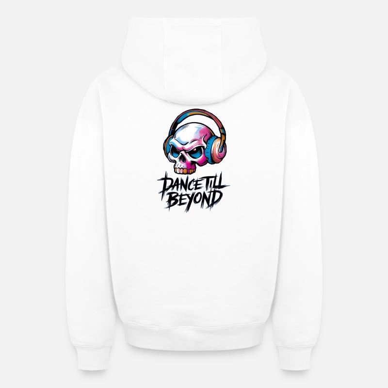 Dance till beyond - Oversized Heavyweight Unisex Zip Hoodie - Weiß