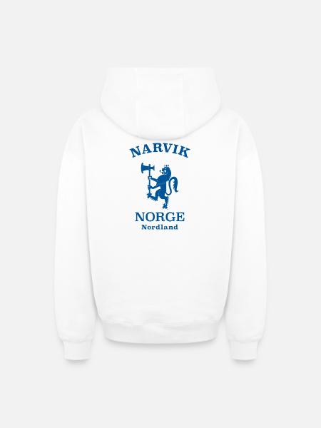 Narvik, Norway, Norway - Oversized Heavyweight Unisex Zip Hoodie - white
