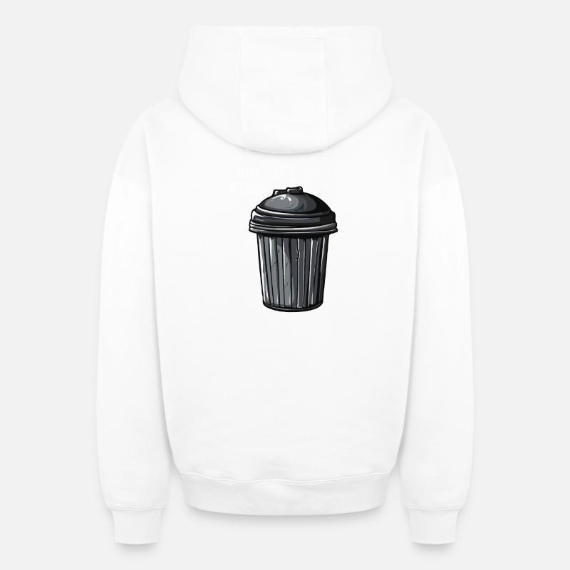 Votre avis Ordures - Sweat à capuche unisexe zippé oversize épais SPREAD - blanc
