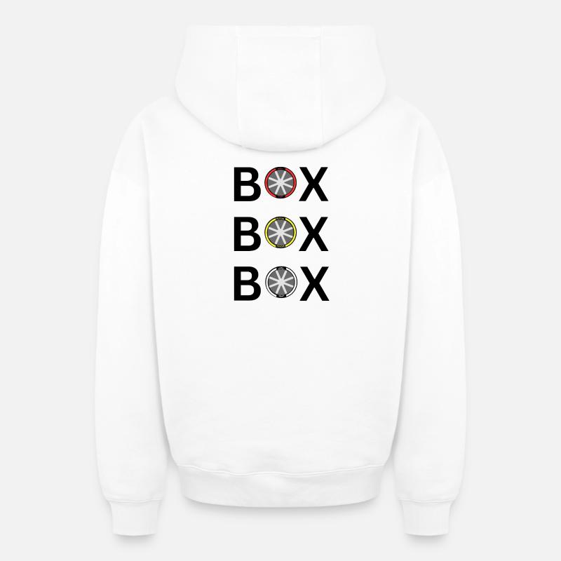 BOÎTE BOÎTE - Sweat à capuche unisexe zippé oversize épais SPREAD - blanc