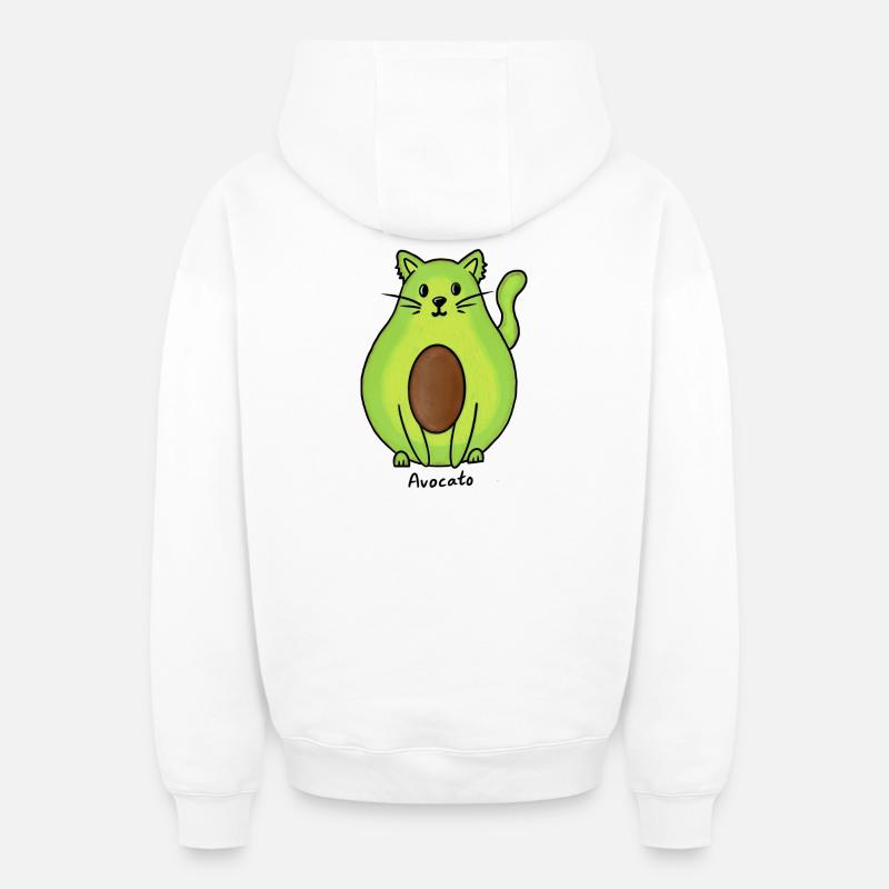Avocato - Sweat à capuche unisexe zippé oversize épais SPREAD - blanc