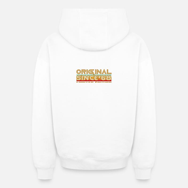 Original 68 Édition Limitée - Sweat à capuche unisexe zippé oversize épais SPREAD - blanc