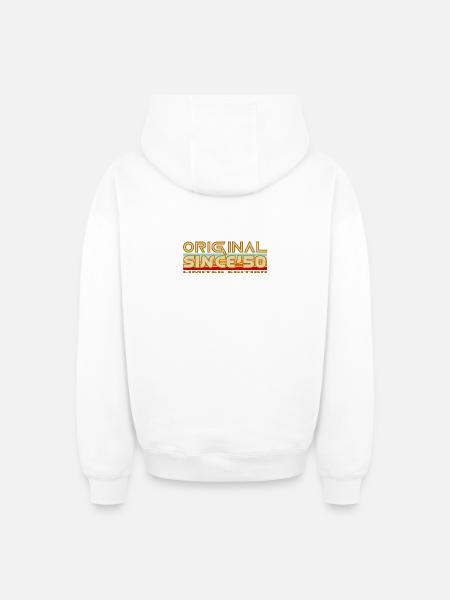 Original since 1950 Limited Edition - Oversized Heavyweight Unisex Zip Hoodie - white