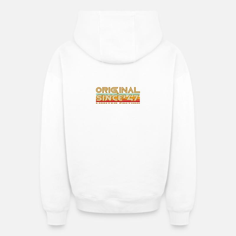 Original Since '47 Retro Limited - Sweat à capuche unisexe zippé oversize épais SPREAD - blanc