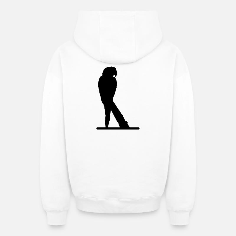 Perroquet - Sweat à capuche unisexe zippé oversize épais SPREAD - blanc