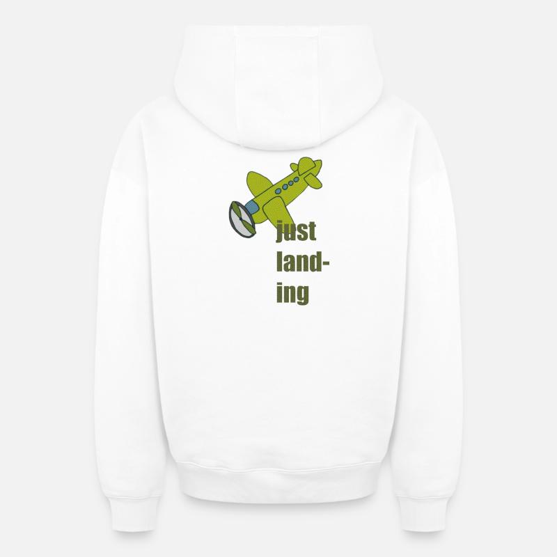 Juste atterrir - Sweat à capuche unisexe zippé oversize épais SPREAD - blanc
