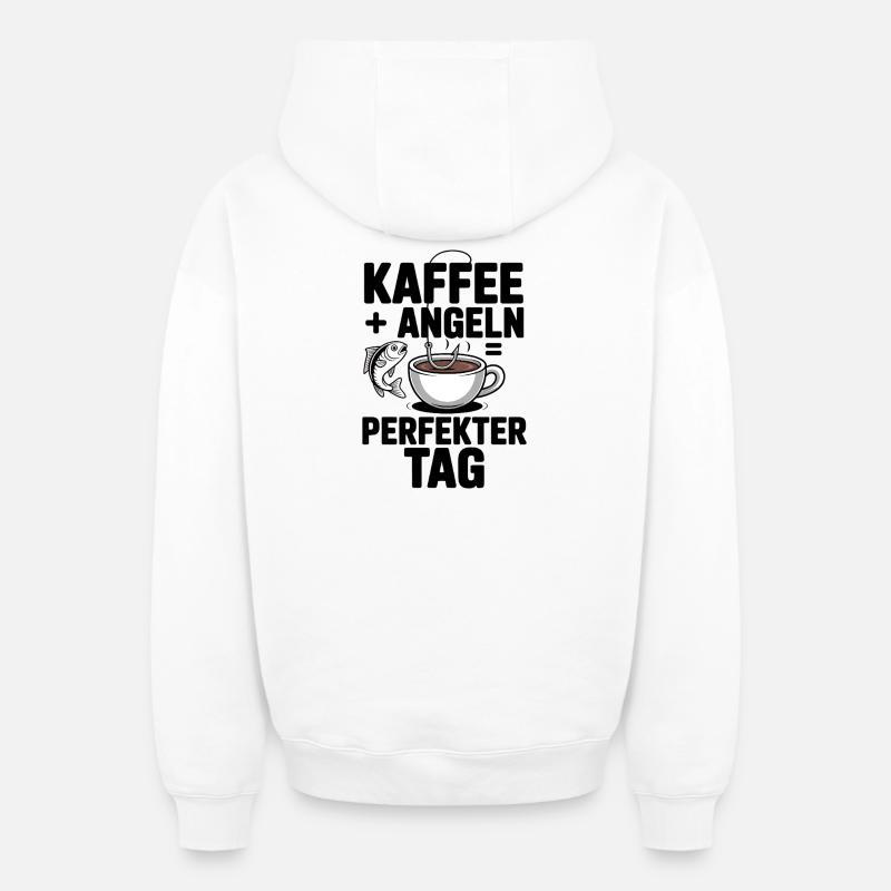 Cadeau de pêcheur Idée cadeau parfaite - Sweat à capuche unisexe zippé oversize épais SPREAD - blanc