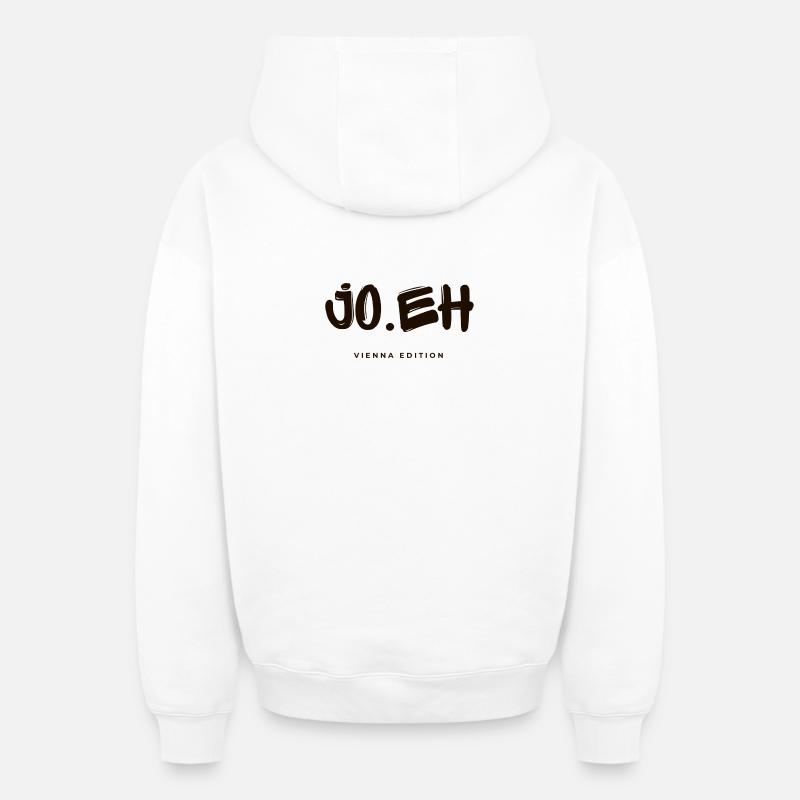 Joo.Eh - Sweat à capuche unisexe zippé oversize épais SPREAD - blanc