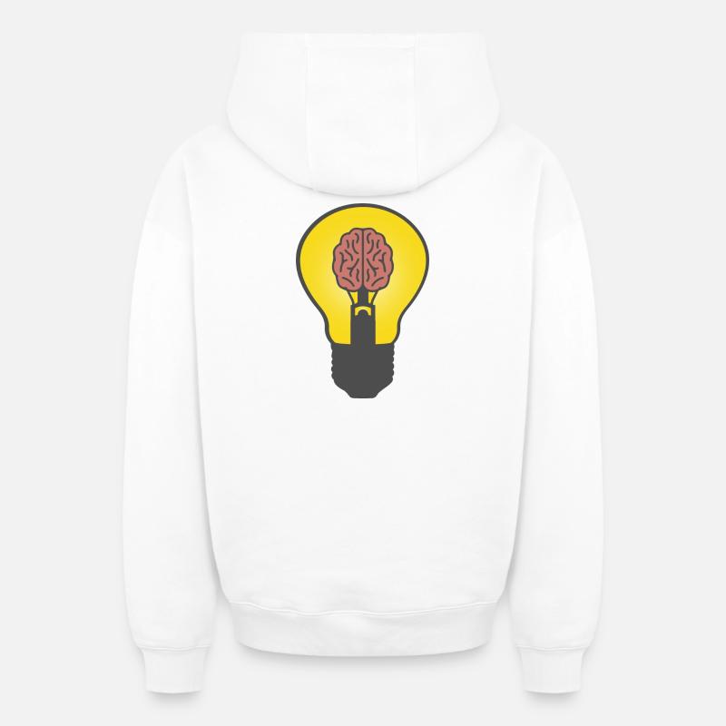 GENIE - Sweat à capuche unisexe zippé oversize épais SPREAD - blanc