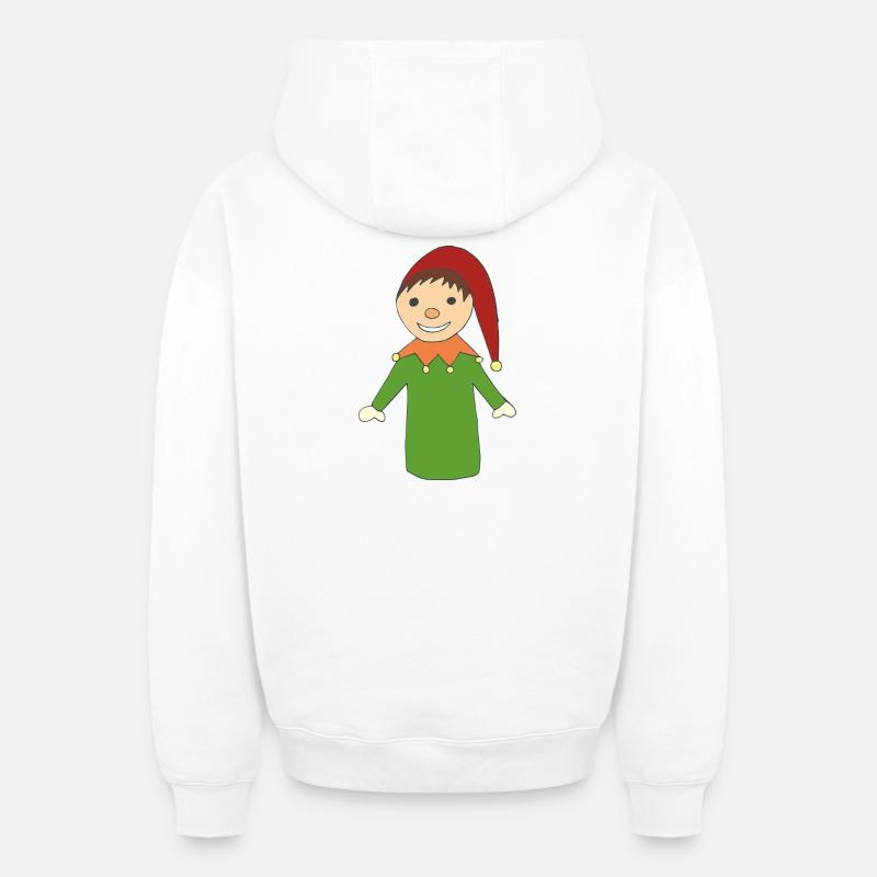Clown - Sweat à capuche unisexe zippé oversize épais SPREAD - blanc