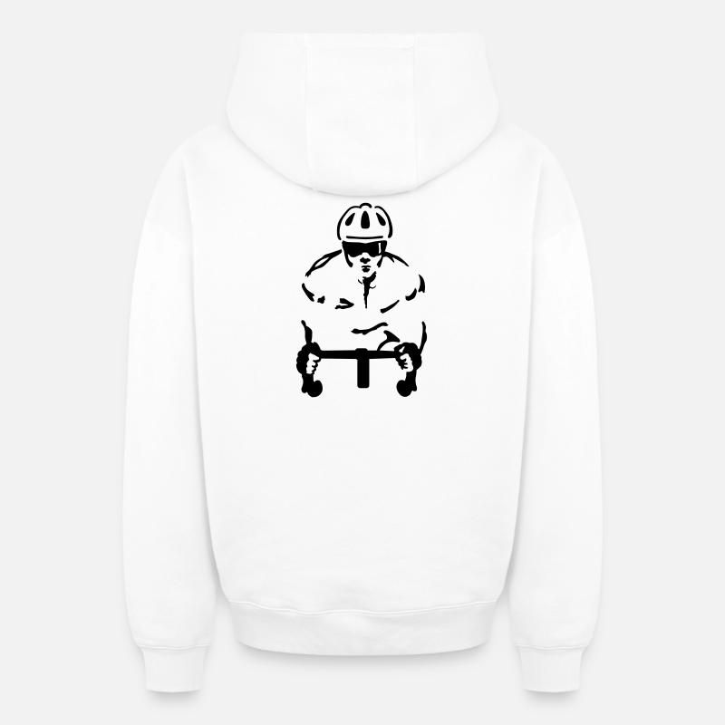 Coureur - Sweat à capuche unisexe zippé oversize épais SPREAD - blanc