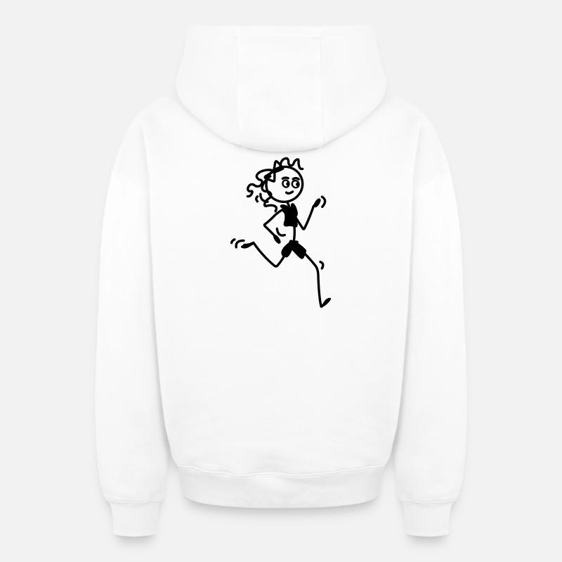 Läuferin Mädchen oder Frau - Oversized Heavyweight Unisex Zip Hoodie - Weiß