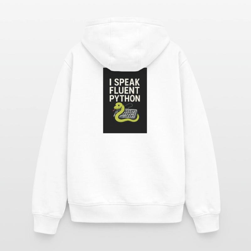 Python Coding Snake Oversized Heavyweight Unisex Zip Hoodie