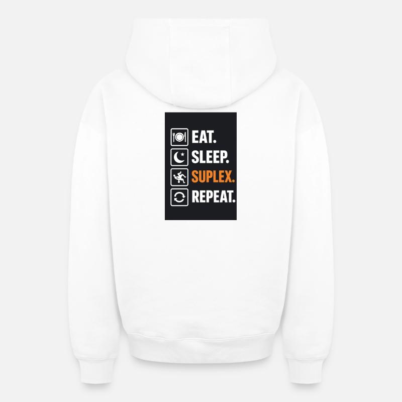 Suplex - Sweat à capuche unisexe zippé oversize épais SPREAD - blanc