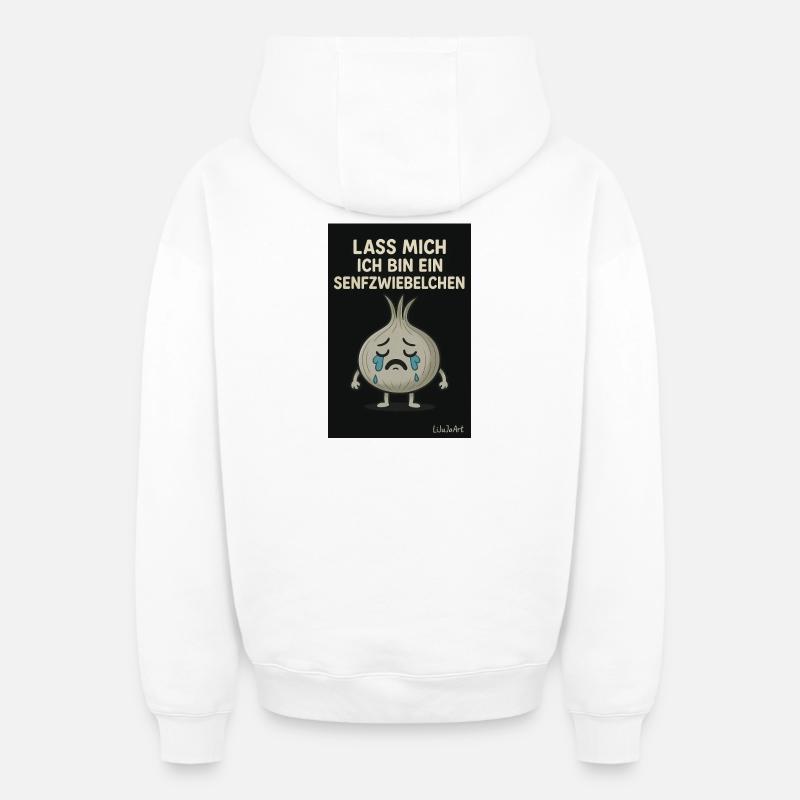 Oignon moutarde pleureur - Sweat à capuche unisexe zippé oversize épais SPREAD - blanc