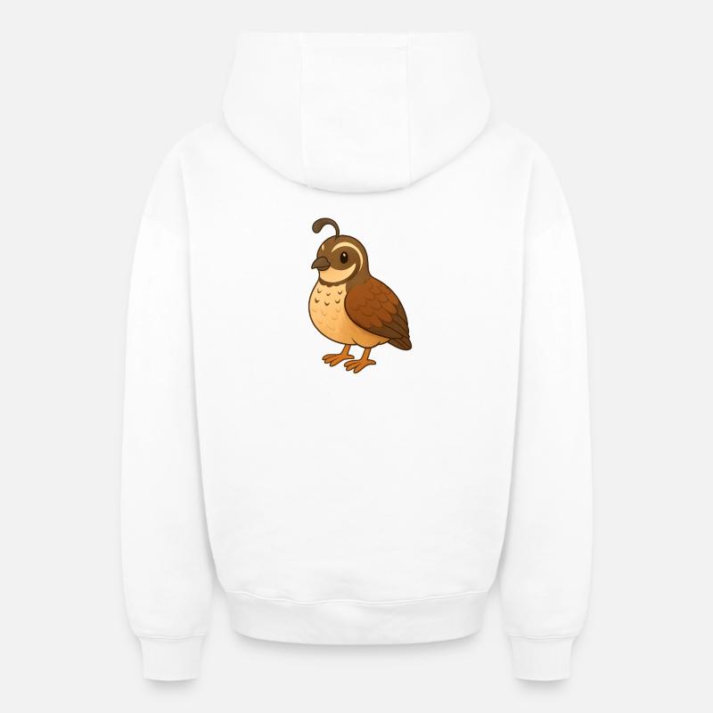 Caille - Sweat à capuche unisexe zippé oversize épais SPREAD - blanc