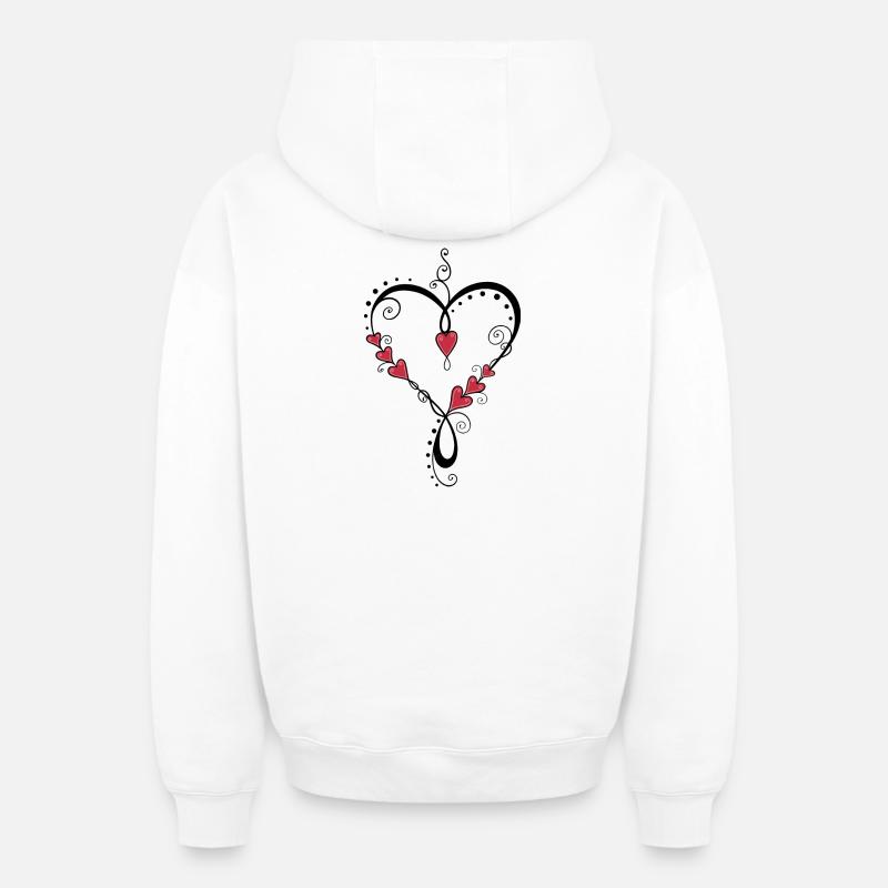 Fête des mères - Sweat à capuche unisexe zippé oversize épais SPREAD - blanc