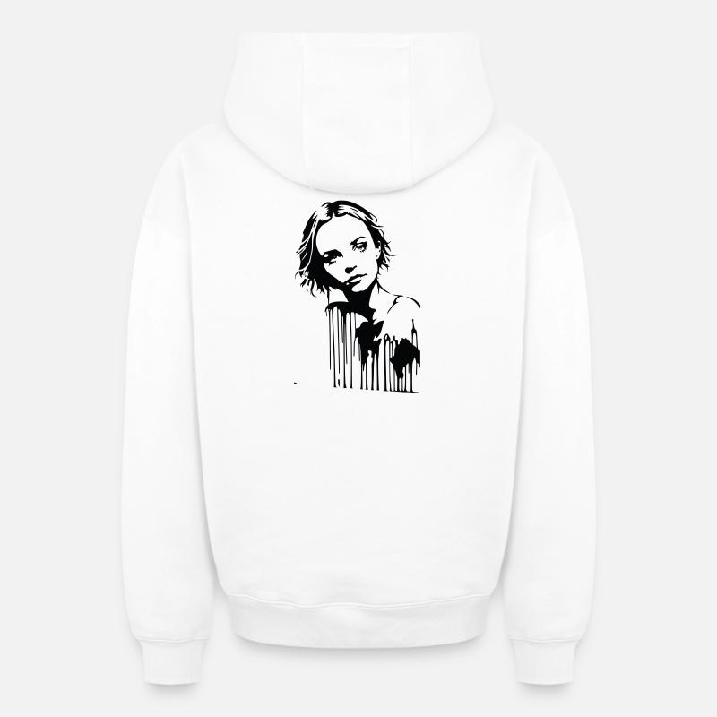 Juliette - Sweat à capuche unisexe zippé oversize épais SPREAD - blanc