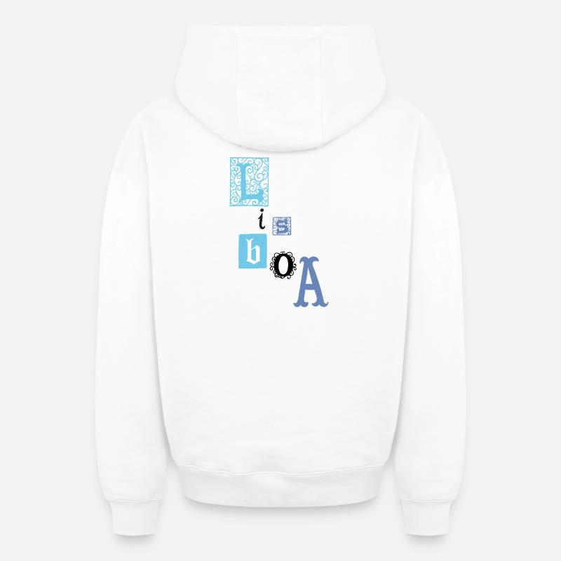 Lisboa - Sweat à capuche unisexe zippé oversize épais SPREAD - blanc