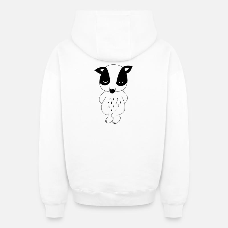 Pardon - Sweat à capuche unisexe zippé oversize épais SPREAD - blanc