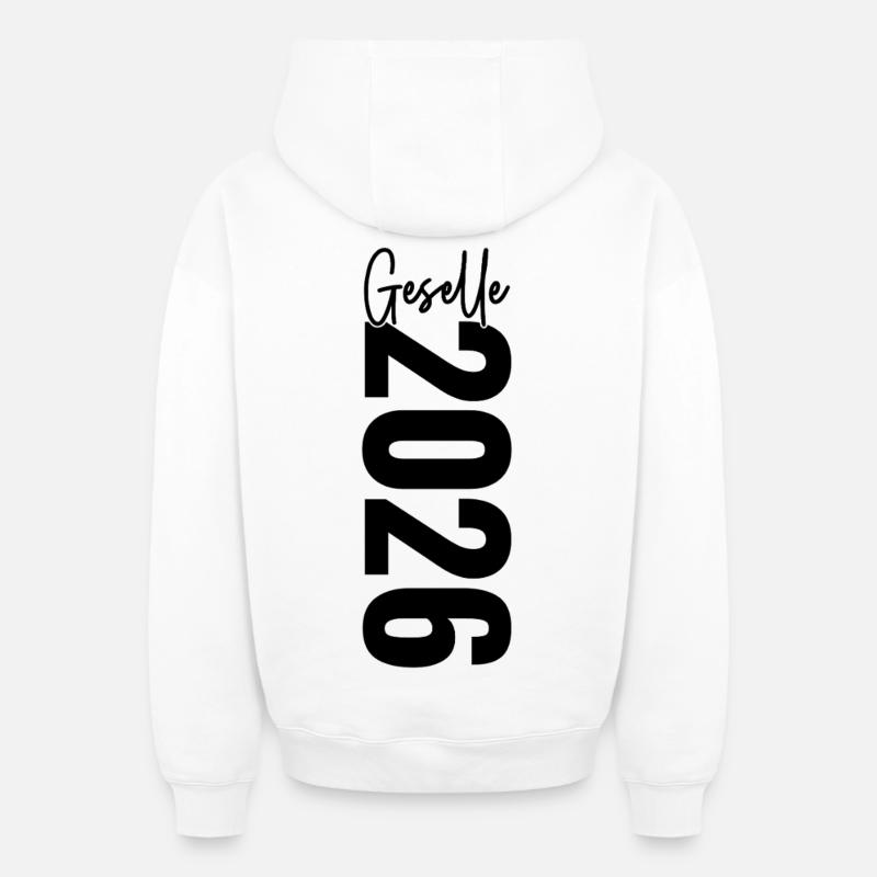 Compagnon 2026 - Sweat à capuche unisexe zippé oversize épais SPREAD - blanc