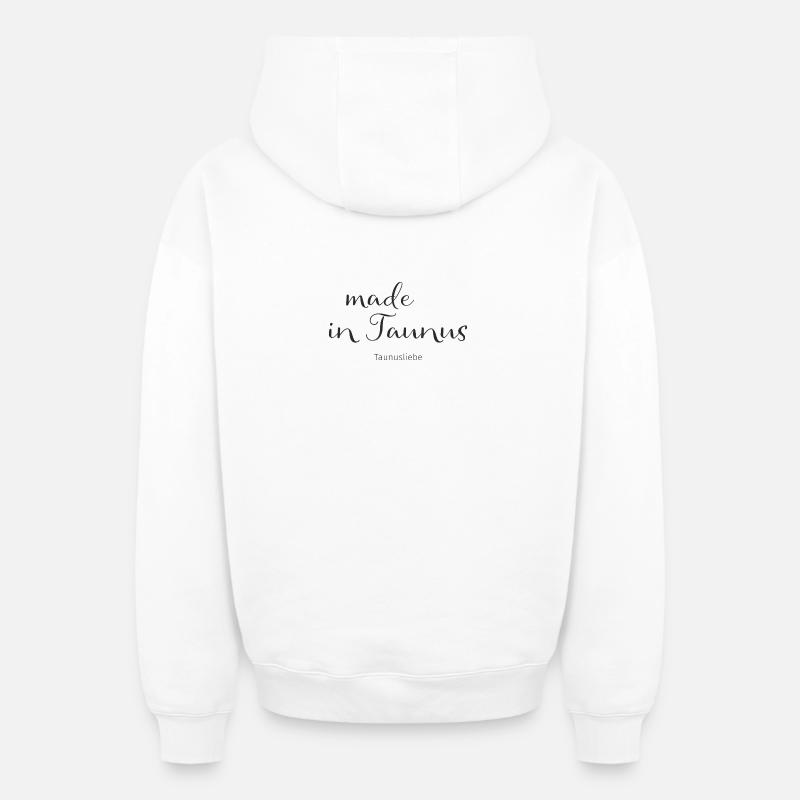 fabriqué à Taunus - Sweat à capuche unisexe zippé oversize épais SPREAD - blanc