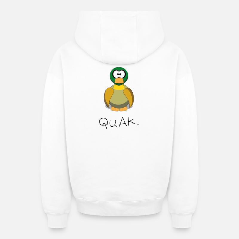charlatan - Sweat à capuche unisexe zippé oversize épais SPREAD - blanc